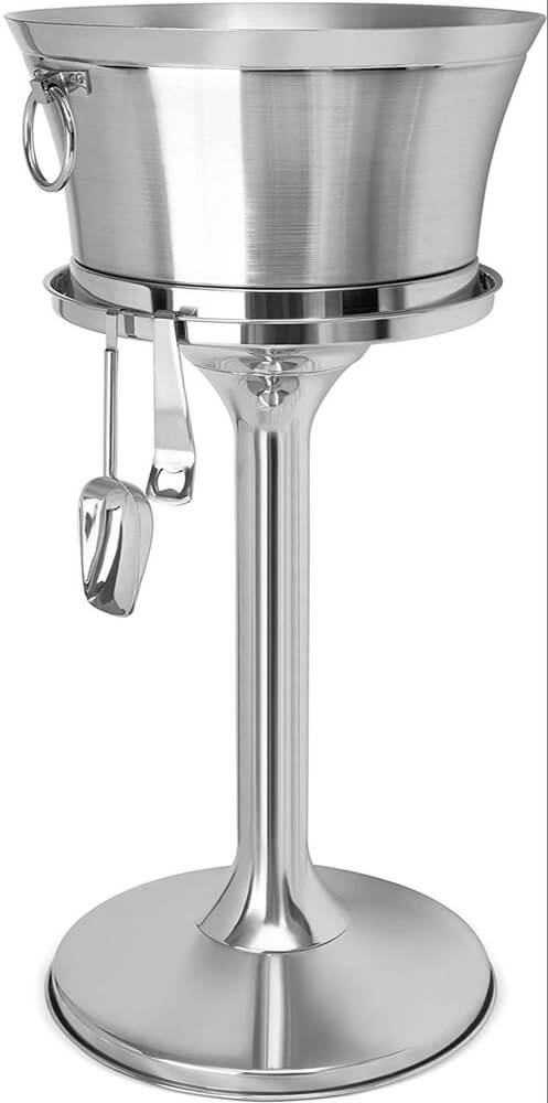 Wine chiller with stand